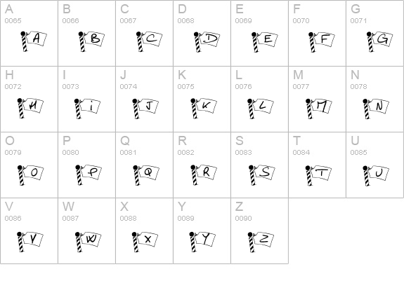 Pole Nord uppercase A-Z preview