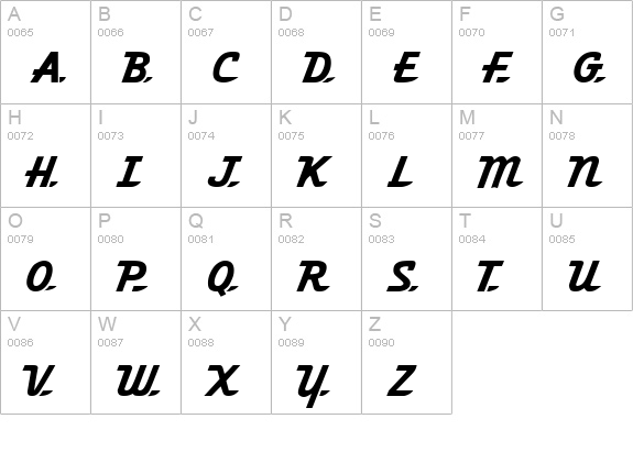 Police uppercase A-Z preview