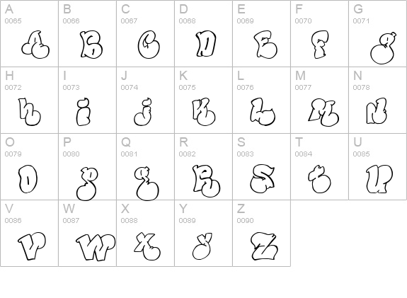 Political Graft Outline uppercase A-Z preview