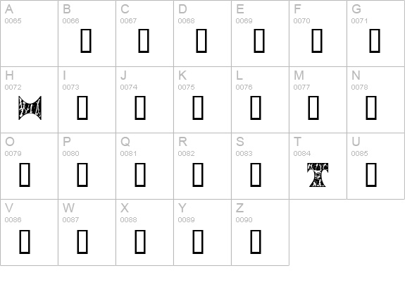 Pollock MF Initials uppercase A-Z preview