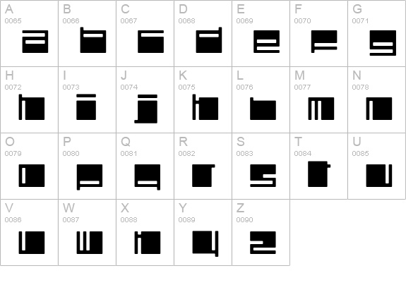 Polydiscous uppercase A-Z preview