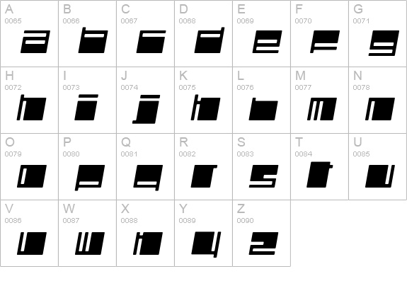 Polydiscous-Italic uppercase A-Z preview