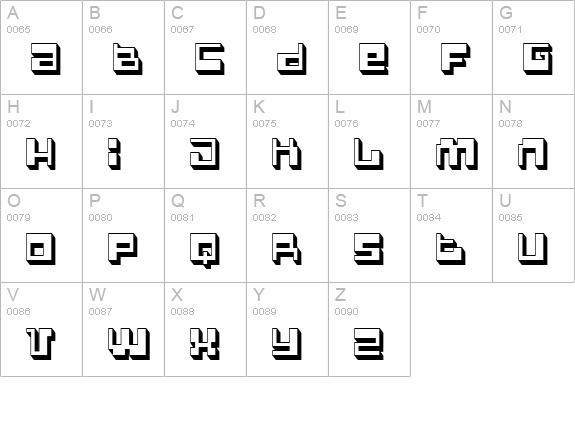 Polygon Power uppercase A-Z preview