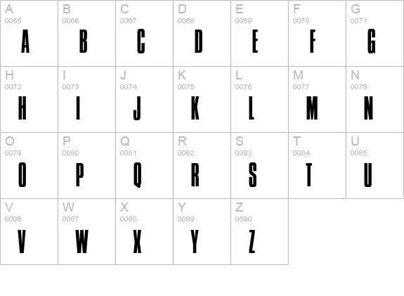 PompejiLight uppercase A-Z preview
