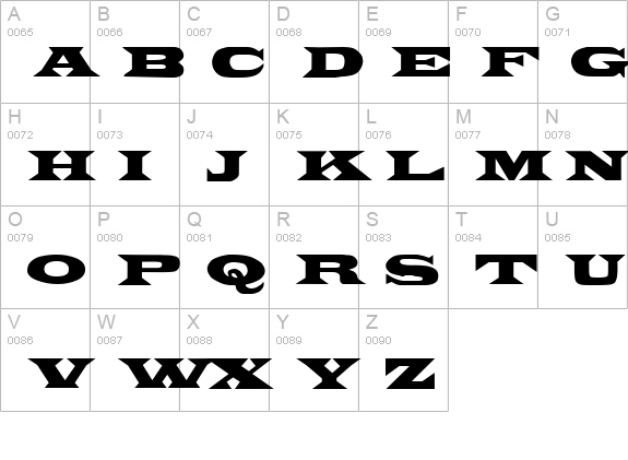 Poncho Regular uppercase A-Z preview