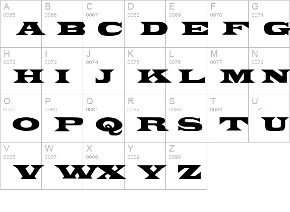 PonchoVia uppercase A-Z preview