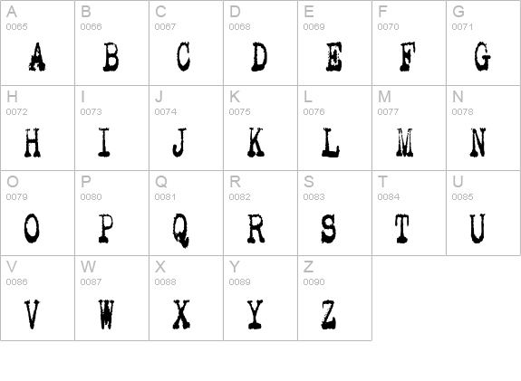 pookie stretch uppercase A-Z preview