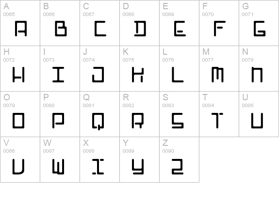 Poophead uppercase A-Z preview