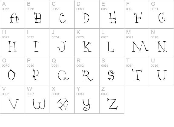 Poornate uppercase A-Z preview