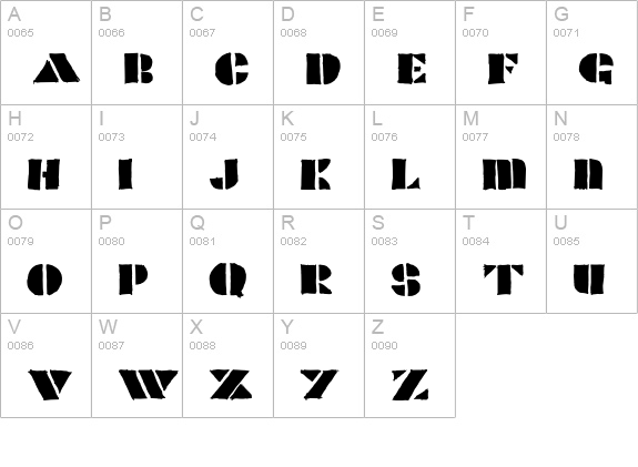POPCORN uppercase A-Z preview