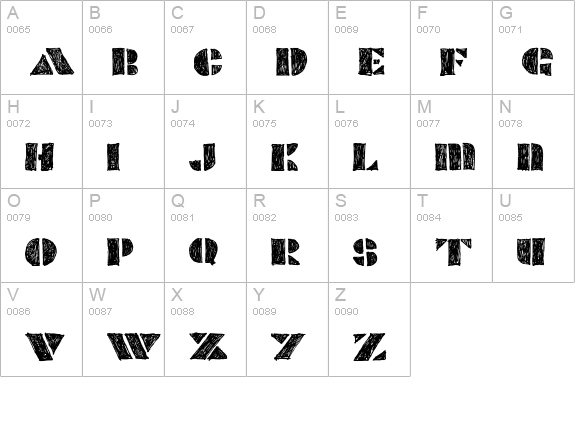 POPCORN SKETCH SKETCH uppercase A-Z preview