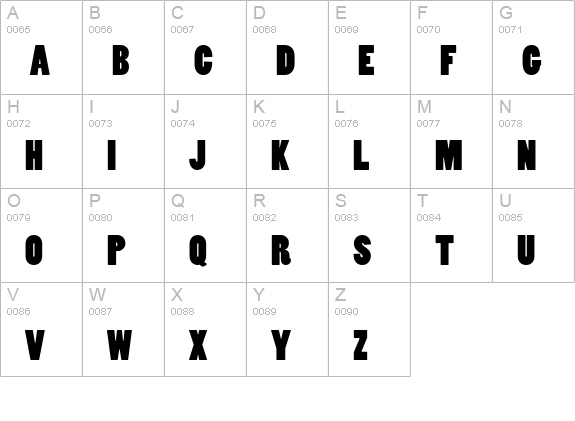 Poplar Std Black uppercase A-Z preview