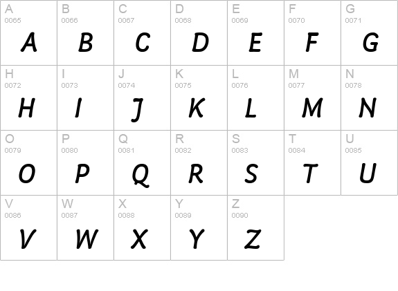 Poppl College (R) 1 Medium uppercase A-Z preview