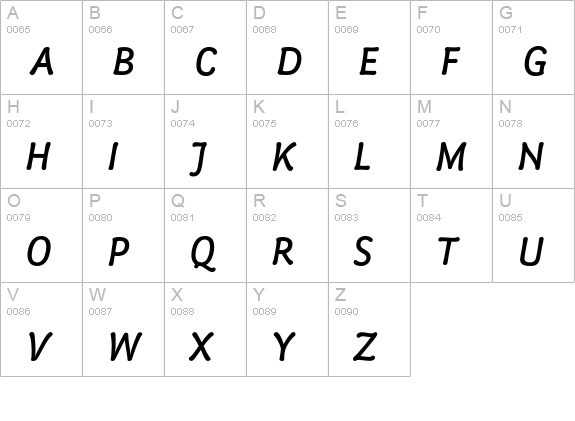 Poppl College One BQ Medium uppercase A-Z preview