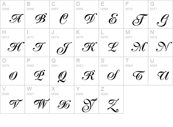 Poppl Exquisit (R) Medium uppercase A-Z preview