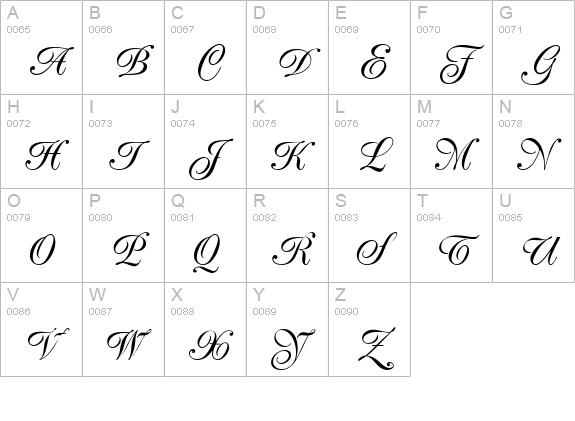 Poppl Exquisit (R) Regular uppercase A-Z preview