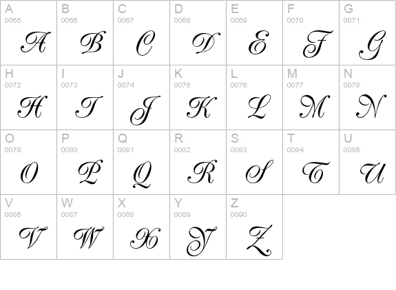 Poppl Exquisit BQ Regular uppercase A-Z preview
