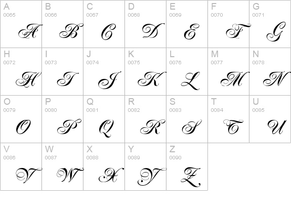 Poppl-Residenz (R) Regular uppercase A-Z preview