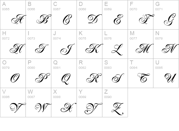 Poppl-Residenz Regular uppercase A-Z preview