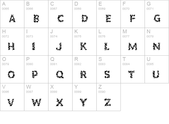 PopstarsFill uppercase A-Z preview