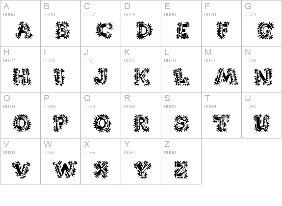 PopticsOne uppercase A-Z preview