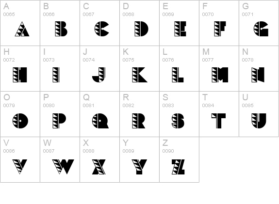 PopticsTwo uppercase A-Z preview