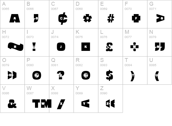 Populist-Control uppercase A-Z preview