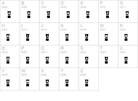 Populist-Exclaim uppercase A-Z preview