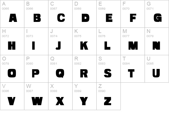 Populist-Shout uppercase A-Z preview