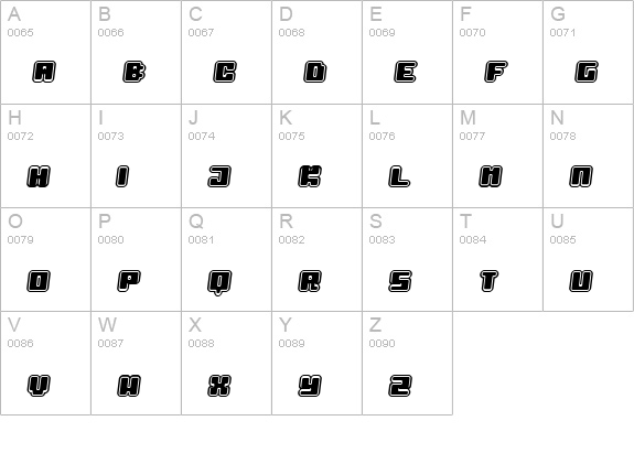 Pormask Ytterhud uppercase A-Z preview
