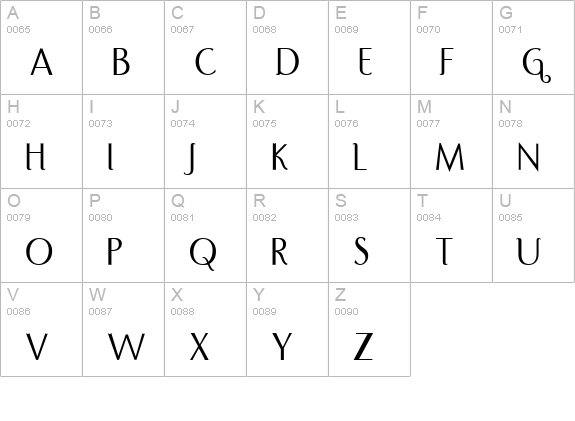 Port Credit uppercase A-Z preview