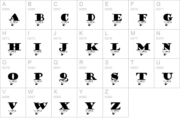 Portage uppercase A-Z preview