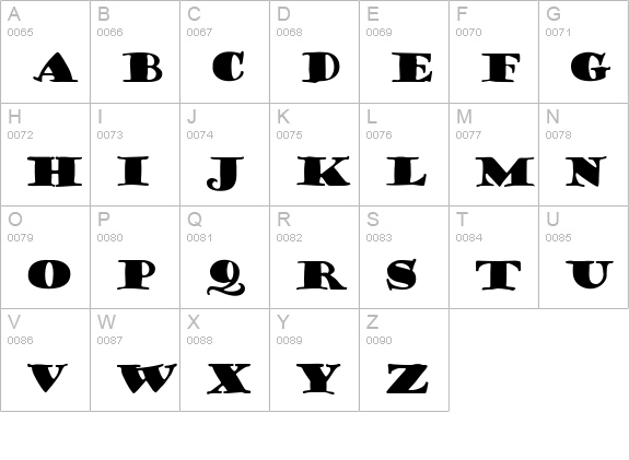 Porter Regular uppercase A-Z preview