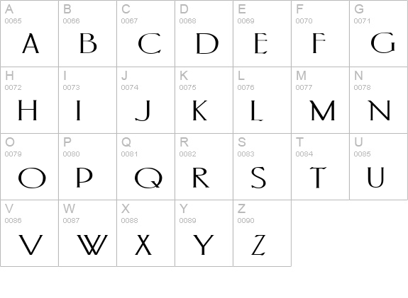 PortlandRoman Bold uppercase A-Z preview