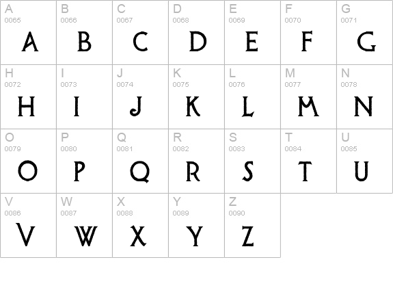 Possum Saltare NF uppercase A-Z preview