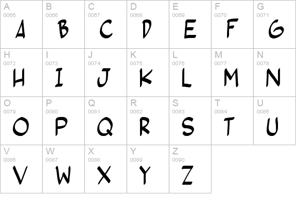 Post Human uppercase A-Z preview