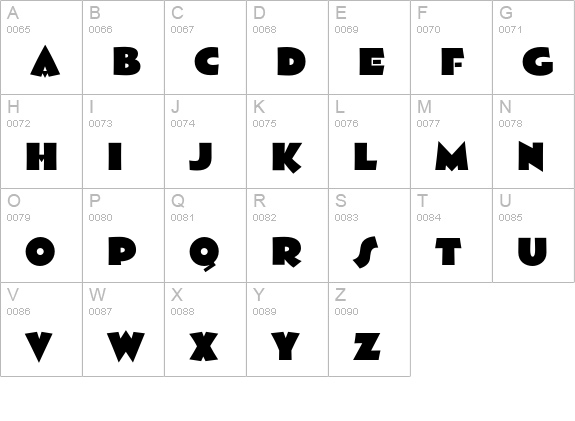 PosterBlack uppercase A-Z preview