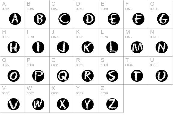 PostIt uppercase A-Z preview