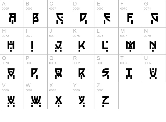 Postmodern Two uppercase A-Z preview