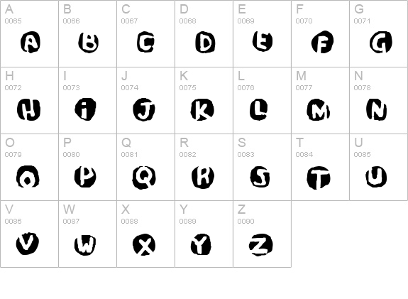 Potassium Scandal uppercase A-Z preview