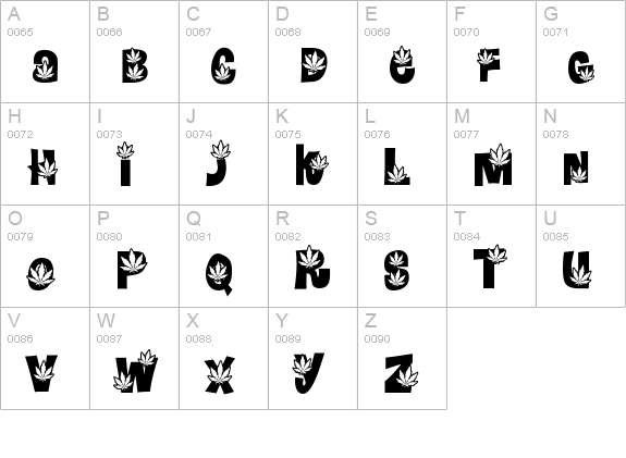 PotLand uppercase A-Z preview