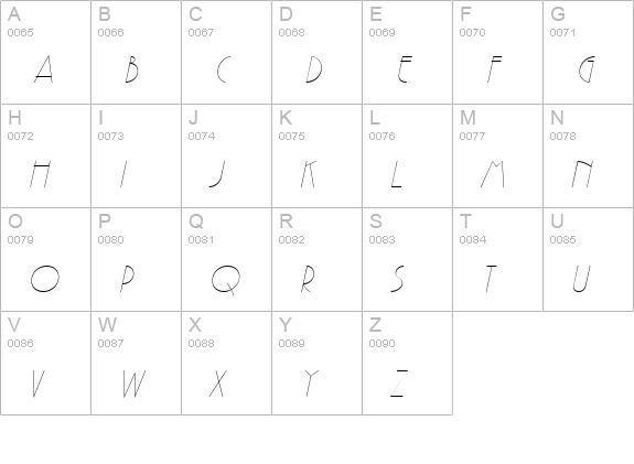 Pouf SSi Light Italic uppercase A-Z preview
