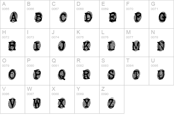 Powderfinger uppercase A-Z preview