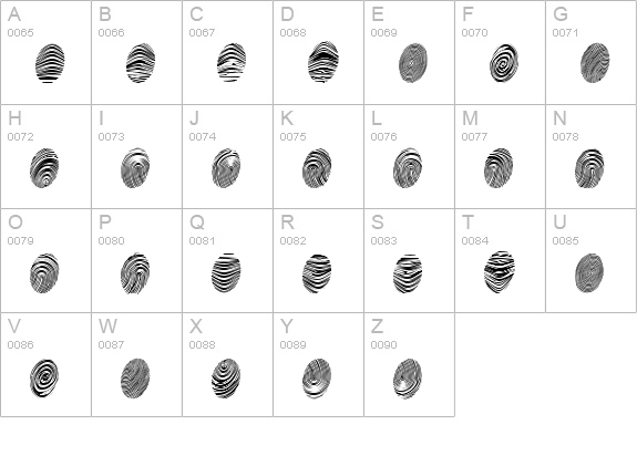 Powderfinger Pad uppercase A-Z preview