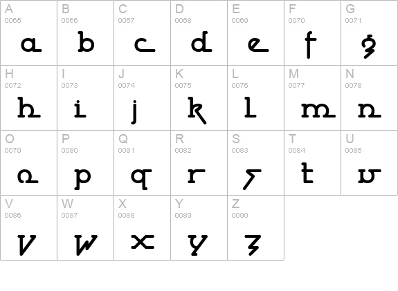 Powderworks (BRK) uppercase A-Z preview