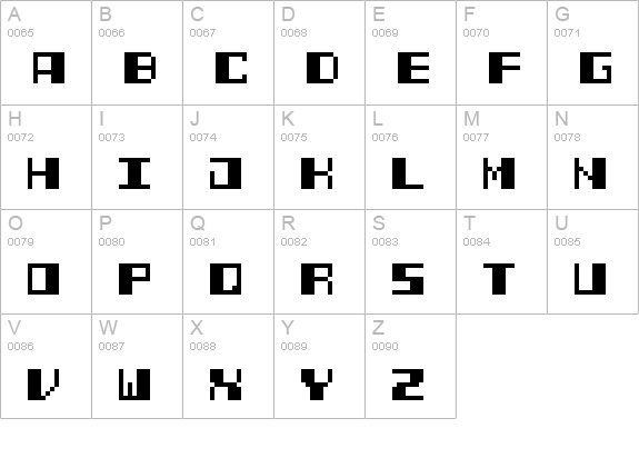 Power Pixel-7 uppercase A-Z preview