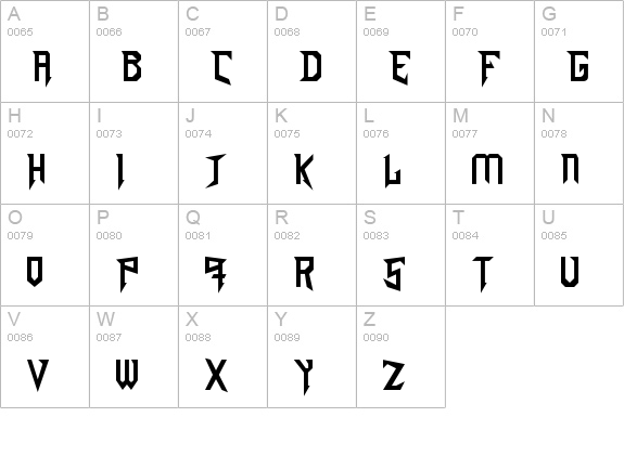 PowerDark Bold uppercase A-Z preview