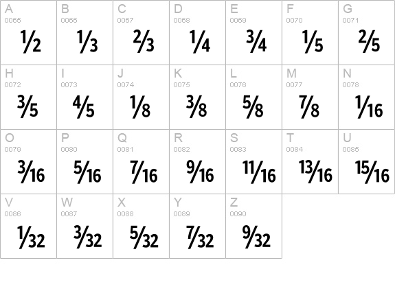 PoynterAgate-CompFracOne uppercase A-Z preview