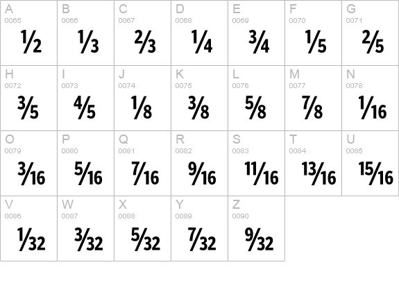 PoynterAgate-CompFracTwo uppercase A-Z preview