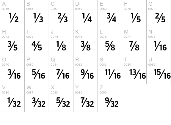 PoynterAgate-CondFracOne uppercase A-Z preview